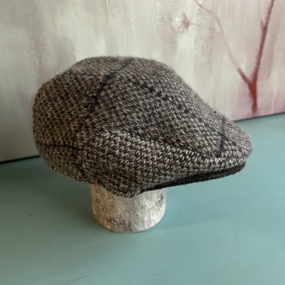 Ralph Lauren Herringbone Lamb's Wool Tweed Men's Newsboy Cap Size Small Medium - Picture 2 of 11